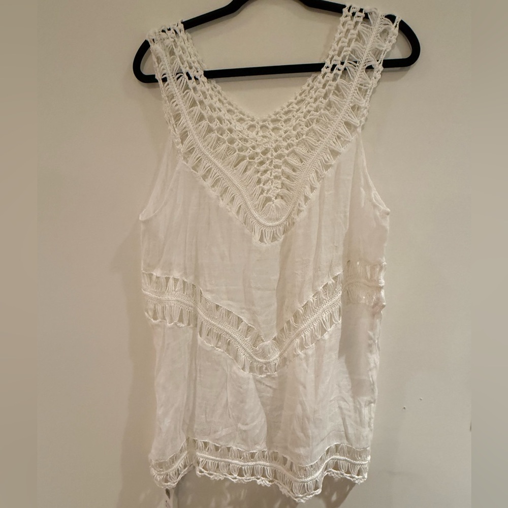 Cupshe NWT medium White Crochet Women's coverup